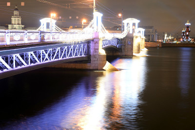 宫桥夜景。