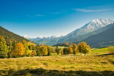 巴伐利亚和奥地利美丽的高山风景