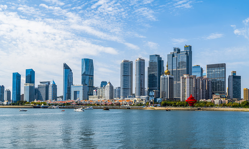 青岛城市建筑景观与天际线