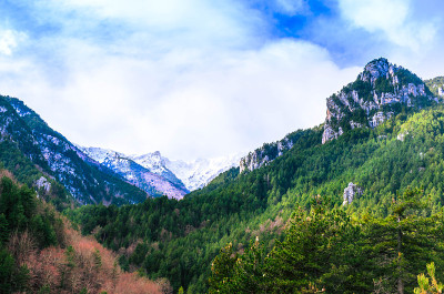 奥林匹斯山令人惊叹的风景。