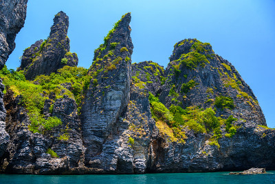 海中岩石悬崖，高永岛，皮皮，安达曼海，K