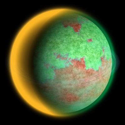 未知的行星纹理，类地。3 d 18