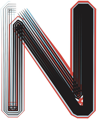 字体说明字母N