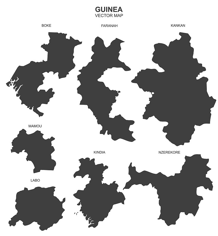 矢量设计元素-几内亚地图