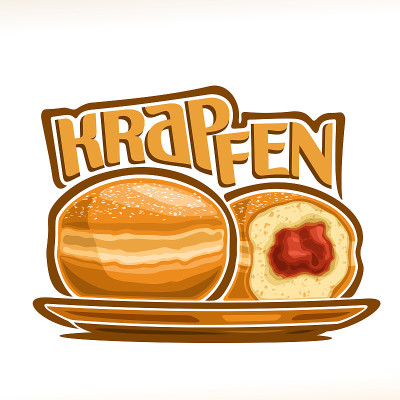 德国Krapfen矢量图