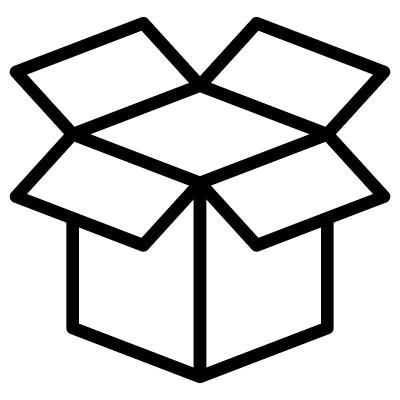 打开盒子插图。纸箱、集装箱、包装、开箱标志。物流、发货、出货标志。