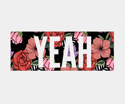 yeah slogan. Perfect for pin, card, t-shirt design