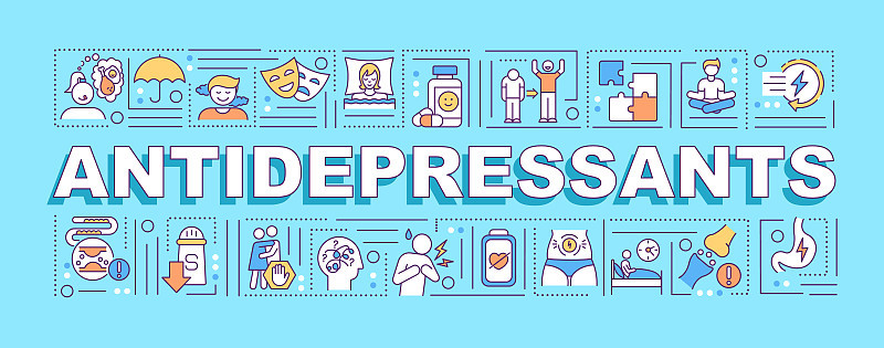 Antidepressants concepts banner
