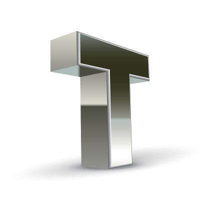 3d银钢字母T