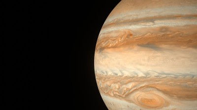 旋转的行星木星。