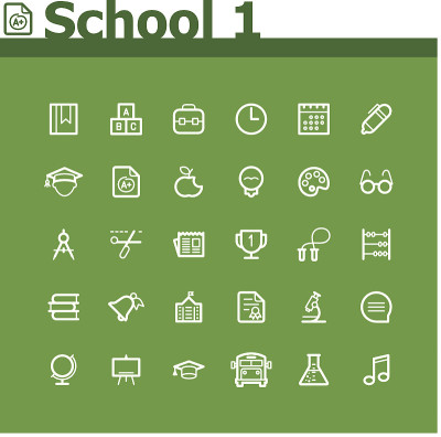 学校图标设置为绿色背景