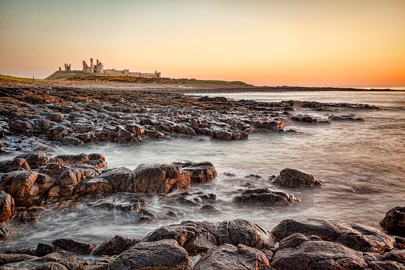 日出,Dunstanburgh城堡