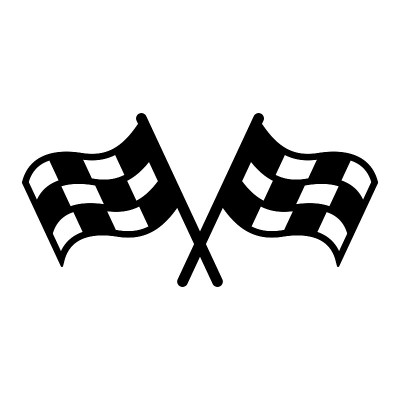 赛车旗图标矢量