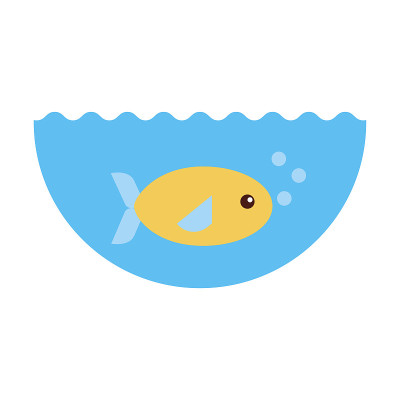 海鱼游泳的标志