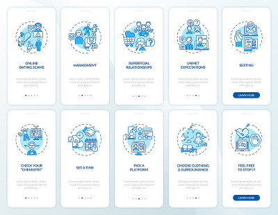 在线约会诈骗登陆手机应用页面屏幕的概念