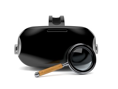 带放大镜的VR头盔