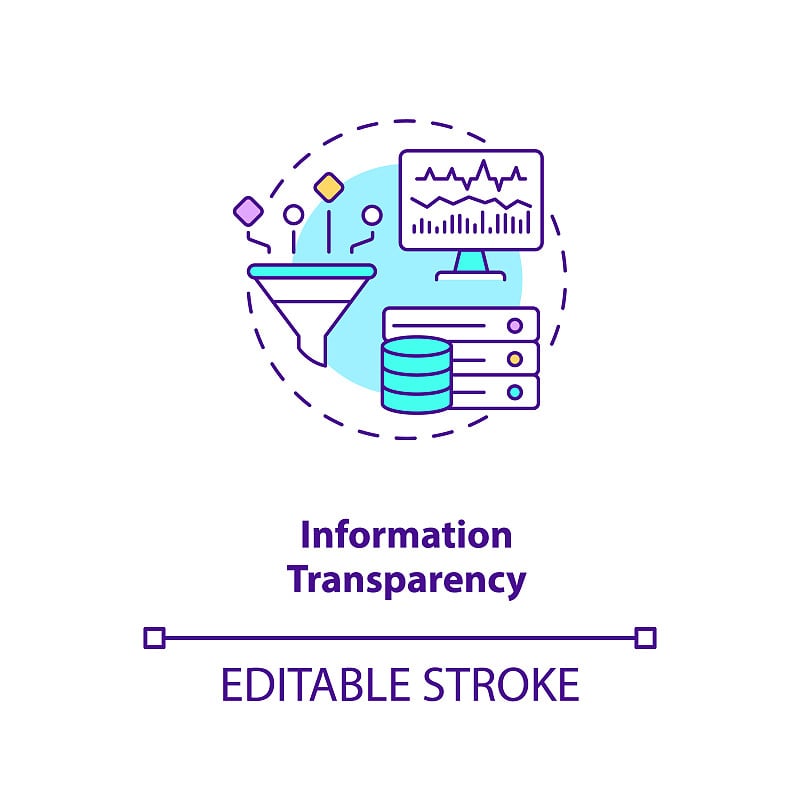 信息透明度概念图标