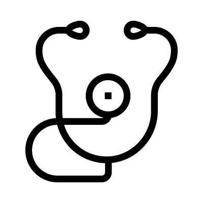 听诊器细线矢量图标
