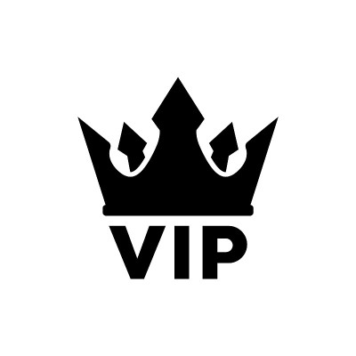 VIP图标，标志孤立在一个白色的背景