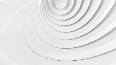 抽象现代最小白色背景- 3D插图