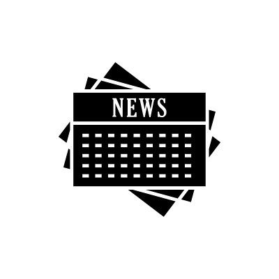 报纸矢量图标在一个时尚的平面设计