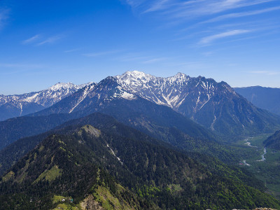 日本阿尔卑斯山脉mt.yakedake