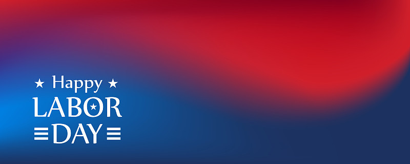 劳动节是美国的国定假日。美国劳动节快乐设计横幅。