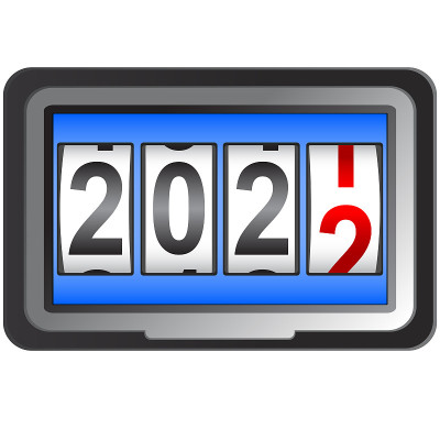 2022年新年柜台，更改日历插图