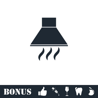 Extractor hood icon flat