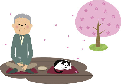 老年人,樱花