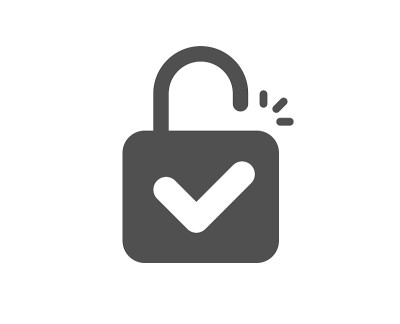 锁定图标。挂锁签署批准。向量