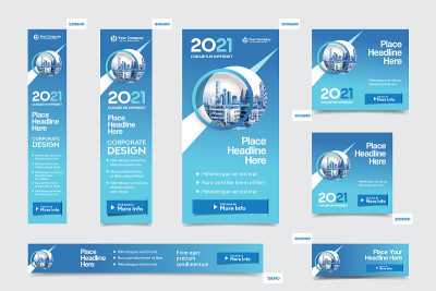 City Background Corporate Web Banner Template in m