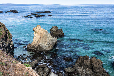 加州布拉格堡海岸的海景