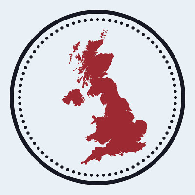 英国圆形邮票。