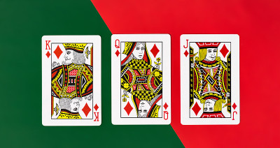 Playing Cards full deck green with plain backgroun