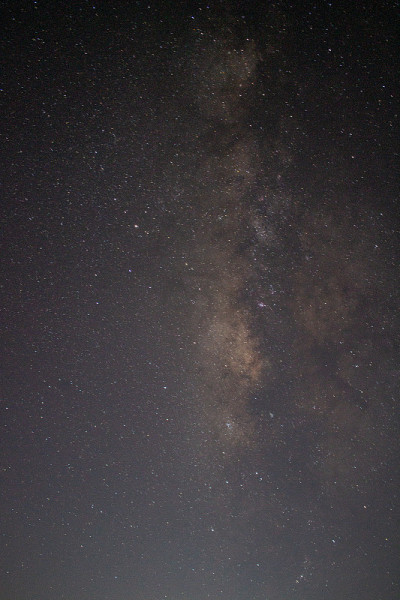 银河系夜晚的长曝光镜头