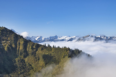 巴伐利亚和奥地利美丽的高山风景