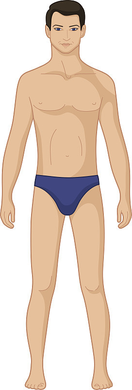 时尚男子概述模板图