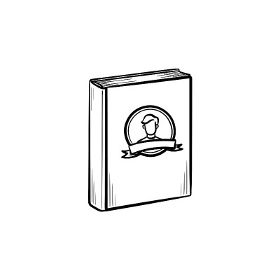 家庭书手绘素描图标