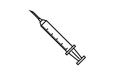 用于接种疫苗的注射器示意图