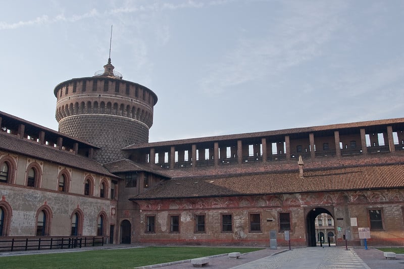 意大利米兰的Castello Sforzesco