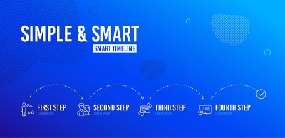 Teamwork, Algorithm and Refresh website icons set.
