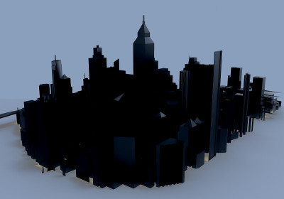 城市建筑3d插图