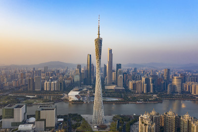 中国广东省广州市航拍照片