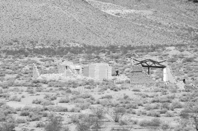 Rhyolite Ghost Town in Monochrome