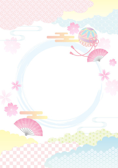 日本传统的樱花背景