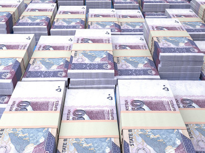 巴基斯坦的钞票。Pakistanirupee账单。50 PKR卢比。商业、金融背景。