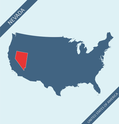 Nevada highlighted on USA map