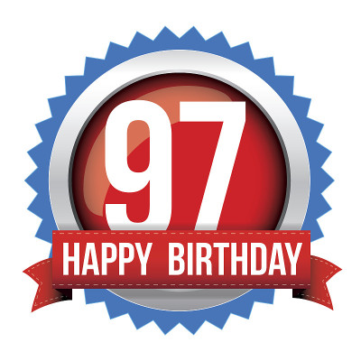 97岁生日快乐的绶带