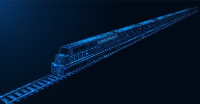 货运列车。陆路货物交付。